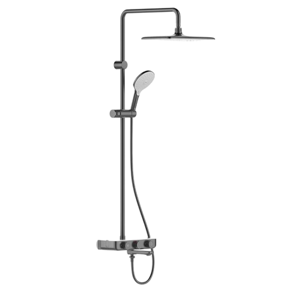 EasySet exposed shower mixer - Matt Black